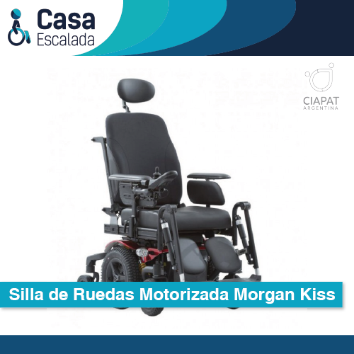 En la imagen se muestra una silla de ruedas motorizada del modelo Morgan Kiss.