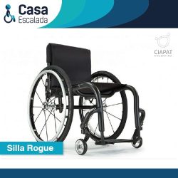 En la imagen se muestra una silla de ruedas modelo Rogue.
