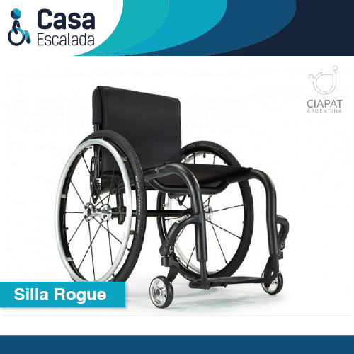 En la imagen se muestra una silla de ruedas modelo Rogue.