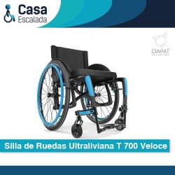 En la imagen se muestra una silla de ruedas modelo ultraliviana T 700 Veloce.