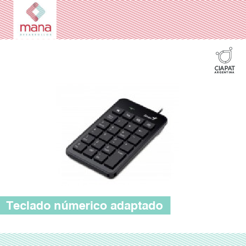 En la imagen vemos, el teclado numérico con los botones correspondientes al apartado numérico de un teclado completo.