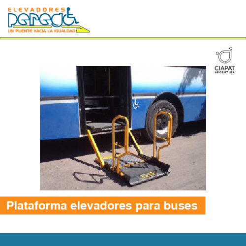 En la imagen se muestra una plataforma para buses manual.
