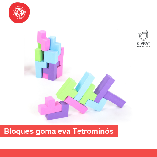 En la imagen se muestran los bloques en forma de piezas de tetris para armar bloques más grandes encastrados.