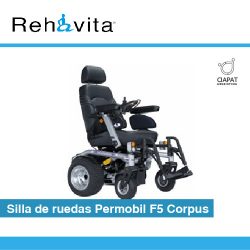 En la imagen se muestra la silla modelo Permobil F5 motorizada.