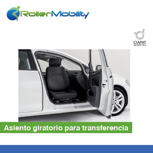 En la imagen se muestra el automóvil con la puerta abierta, y dentro se asoma el asiento girado hacia el exterior.